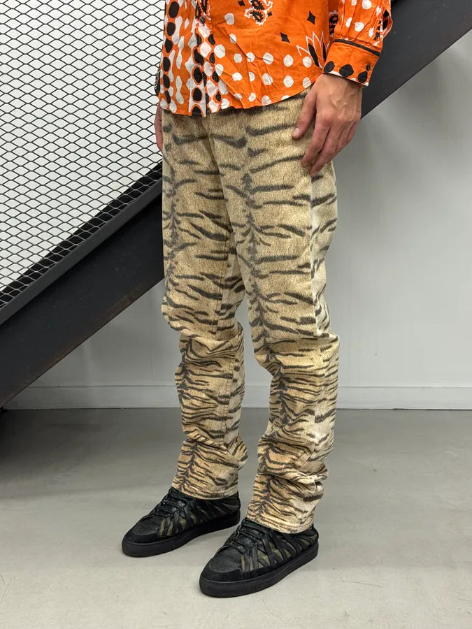 2000s Roberto Cavalli Beige Tiger Safari Pants atnLbSI 2
