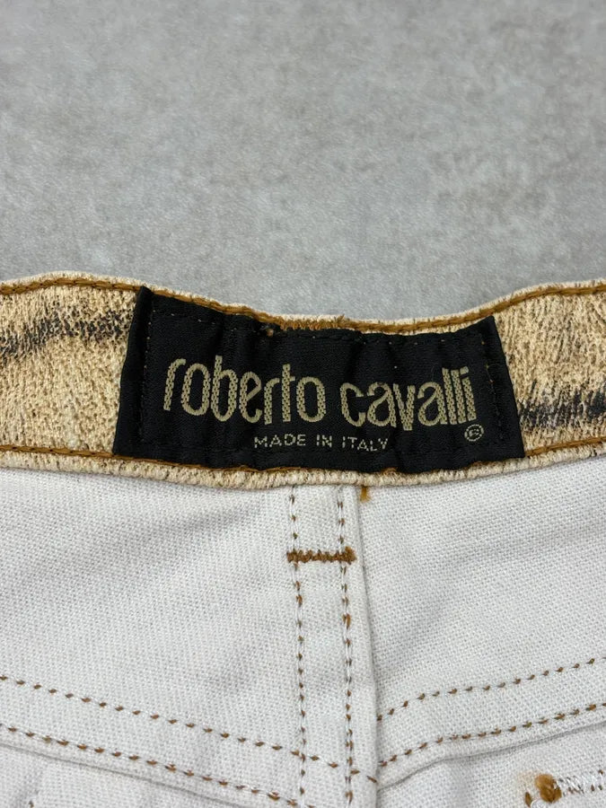 2000s Roberto Cavalli Beige Tiger Safari Pants atnLbSI 9