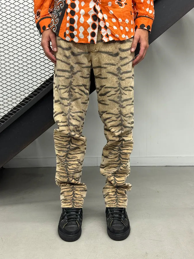 2000s Roberto Cavalli Beige Tiger Safari Pants atnLbSI 1