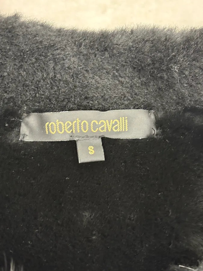 2000s Roberto Cavalli Black & Golden Royal Shearling Jacket AKncCmc 10