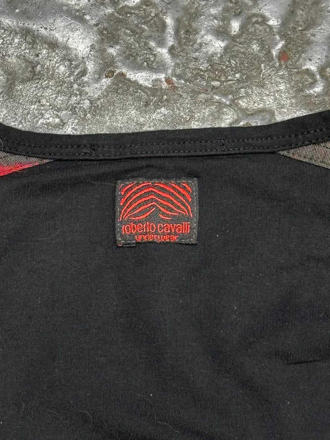 2000s Roberto Cavalli Black & Red Devil Zebra Arms Longsleeves zxIBfQb 5