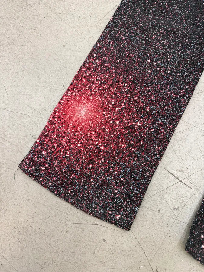 2000s Roberto Cavalli Black & Red Galaxy Glitted Jeans lJKyCoz 11