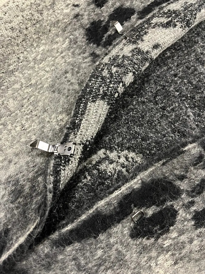 2000s Roberto Cavalli Black & White Leopard Print Long Jacket ffNFKpk 11