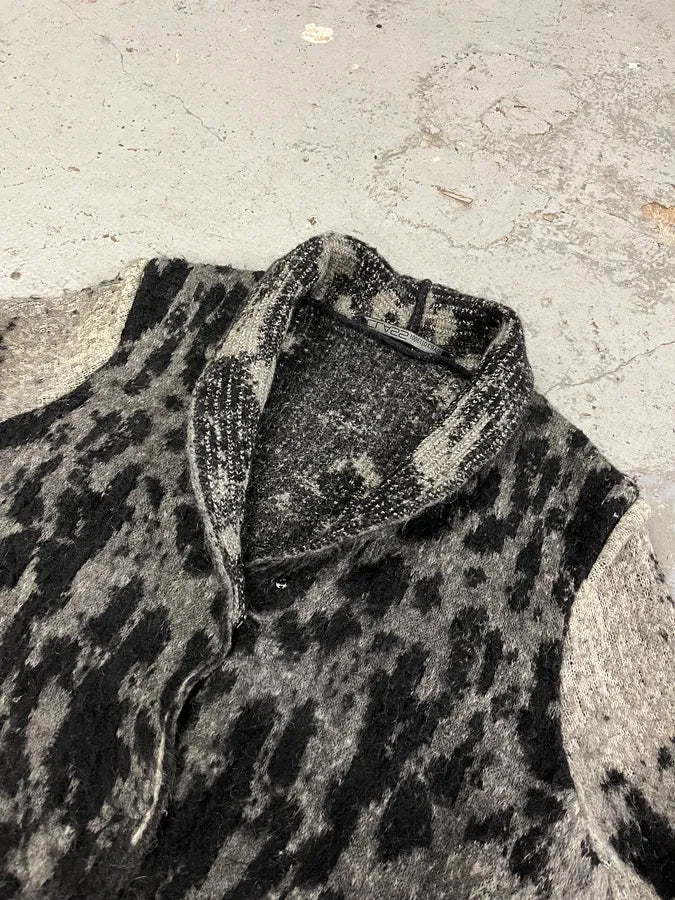 2000s Roberto Cavalli Black & White Leopard Print Long Jacket ffNFKpk 6