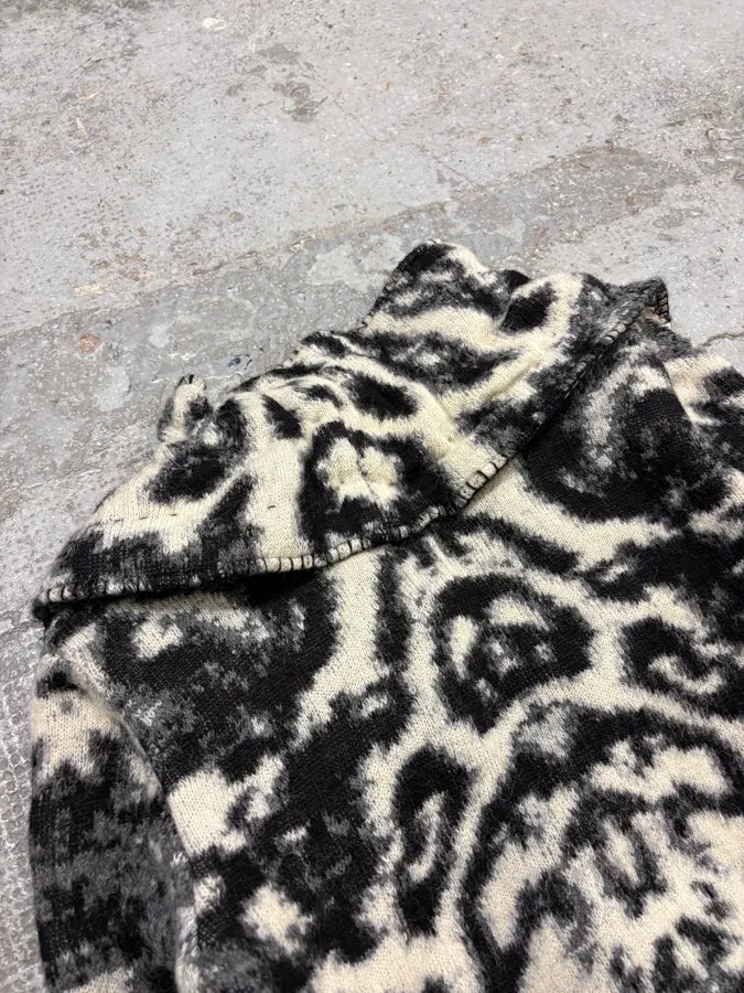 2000s Roberto Cavalli Black & White Leopard Wool Jacket gCQawmf 8