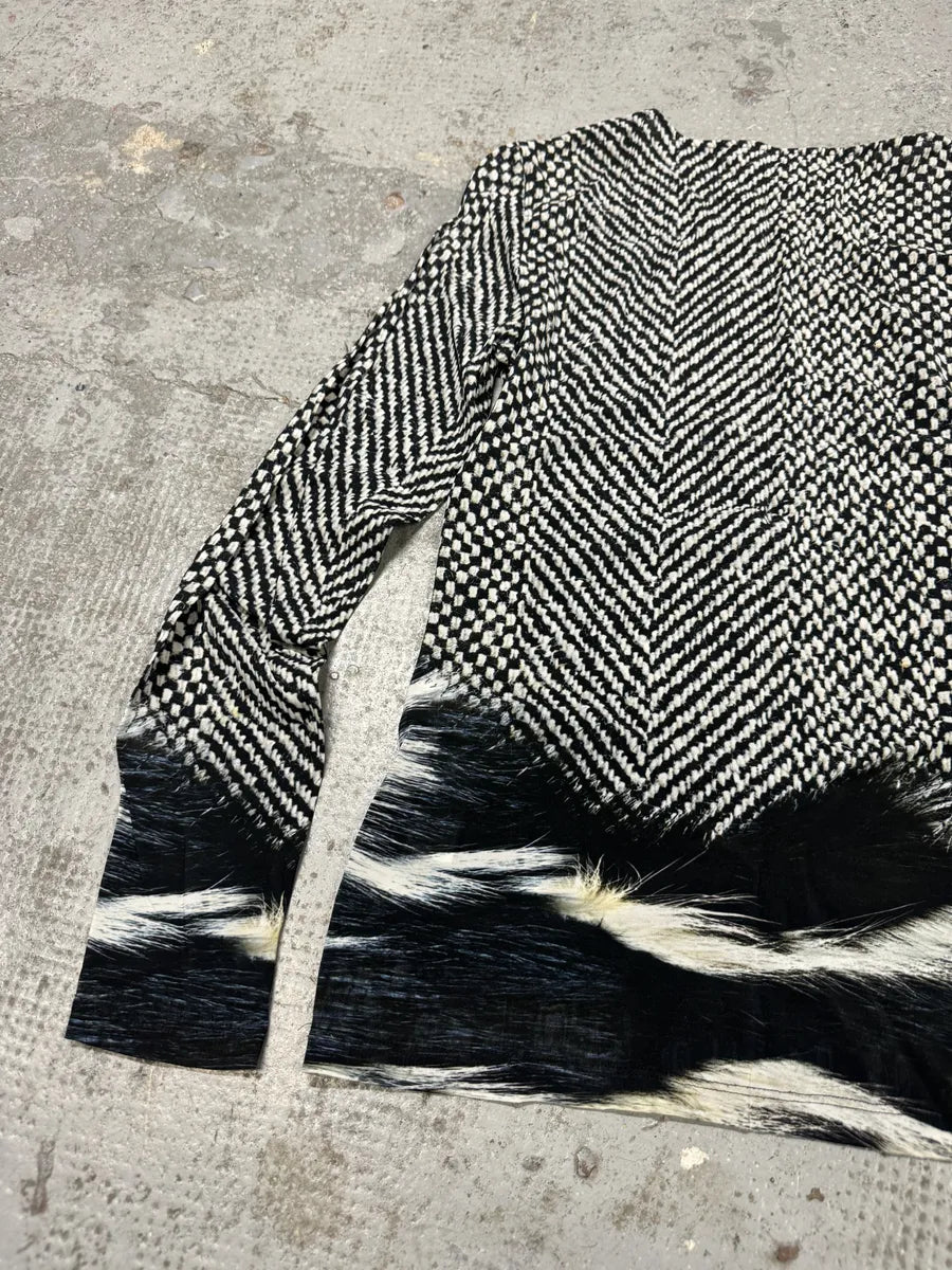 2000s Roberto Cavalli Black & White Long Fur Print Longsleeves XylMRYW 4