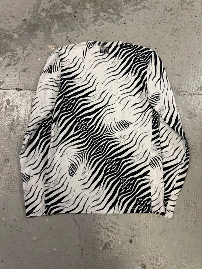 2000s Roberto Cavalli Black & White Safari Zebra Longsleeves nVWljhG 2