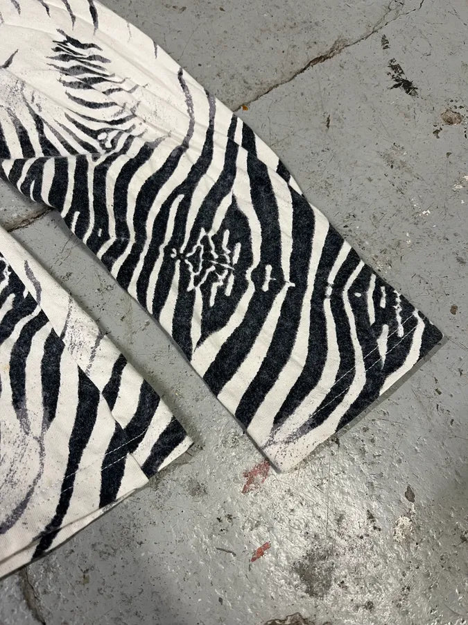 2000s Roberto Cavalli Black & White Safari Zebra Longsleeves (S) taeQMbQ 5
