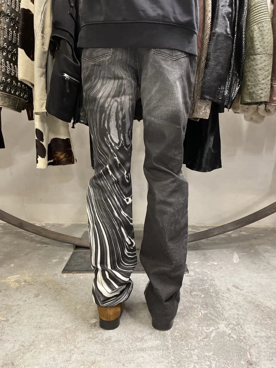 2000s Roberto Cavalli Black & White Wave Pants vqeEEZz 3