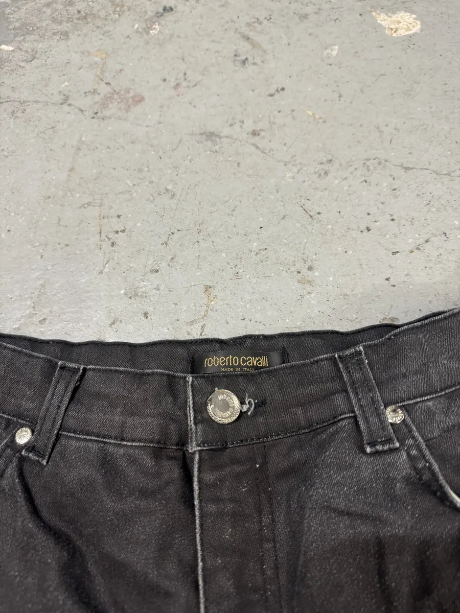 2000s Roberto Cavalli Black & White Wave Pants vqeEEZz 8