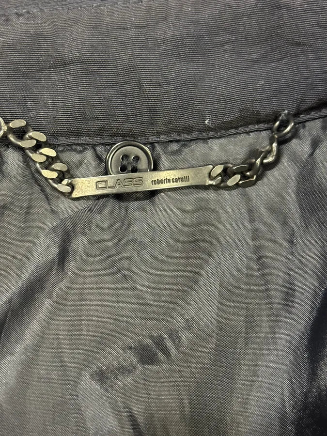 2000s Roberto Cavalli Black Buttoned Jacket PSNtGKq 5