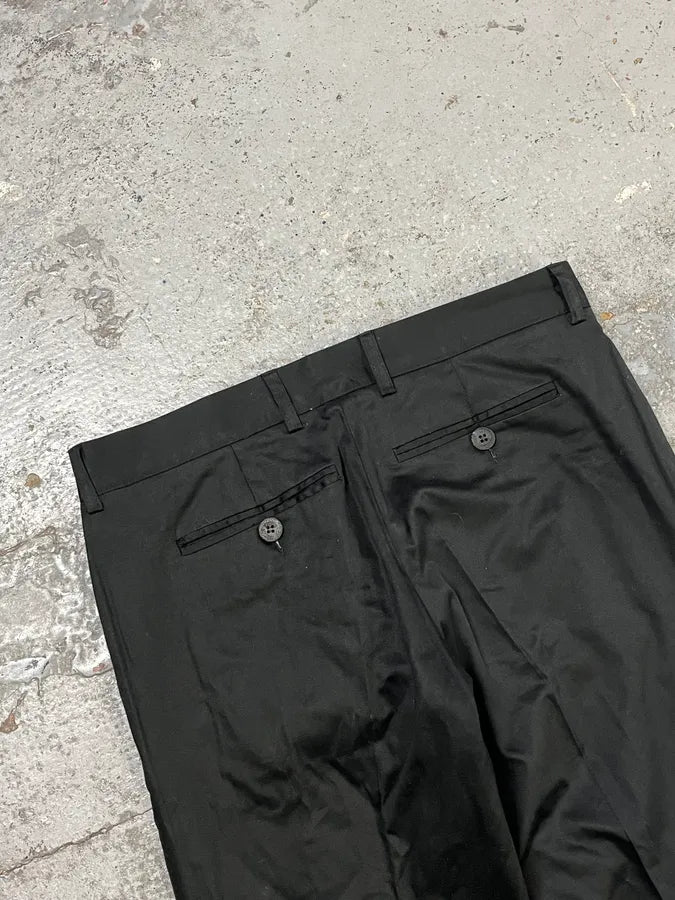 2000s Roberto Cavalli Black Classy Casual Pants bAbYQRD 8