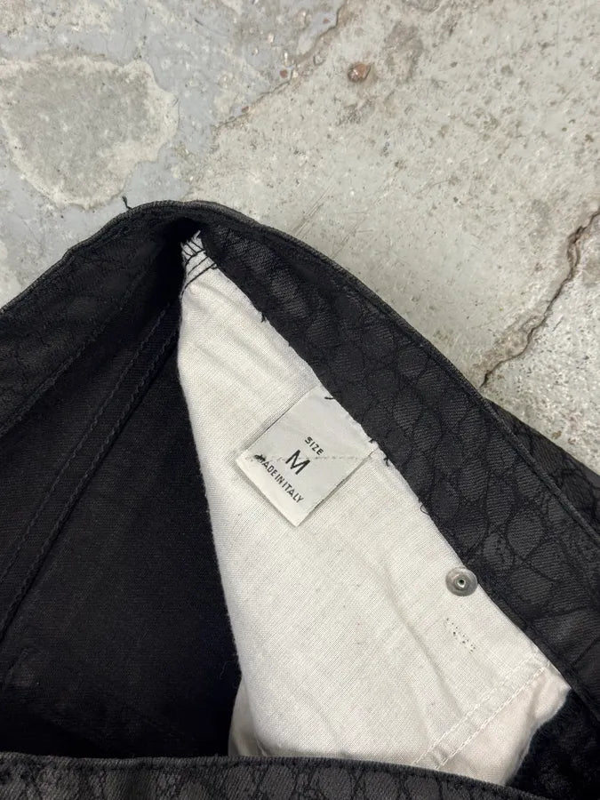 2000s Roberto Cavalli Black Crocodile Effect Obscure Pants KCKKgUz 8