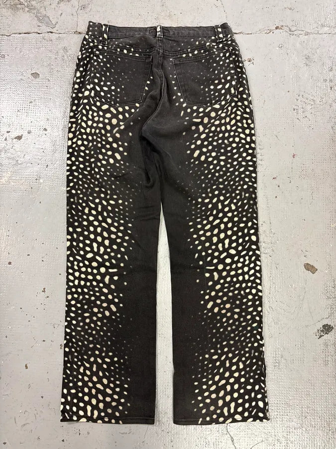 2000s Roberto Cavalli Black Denim Polka Dot Jeans UwZpeUW 1