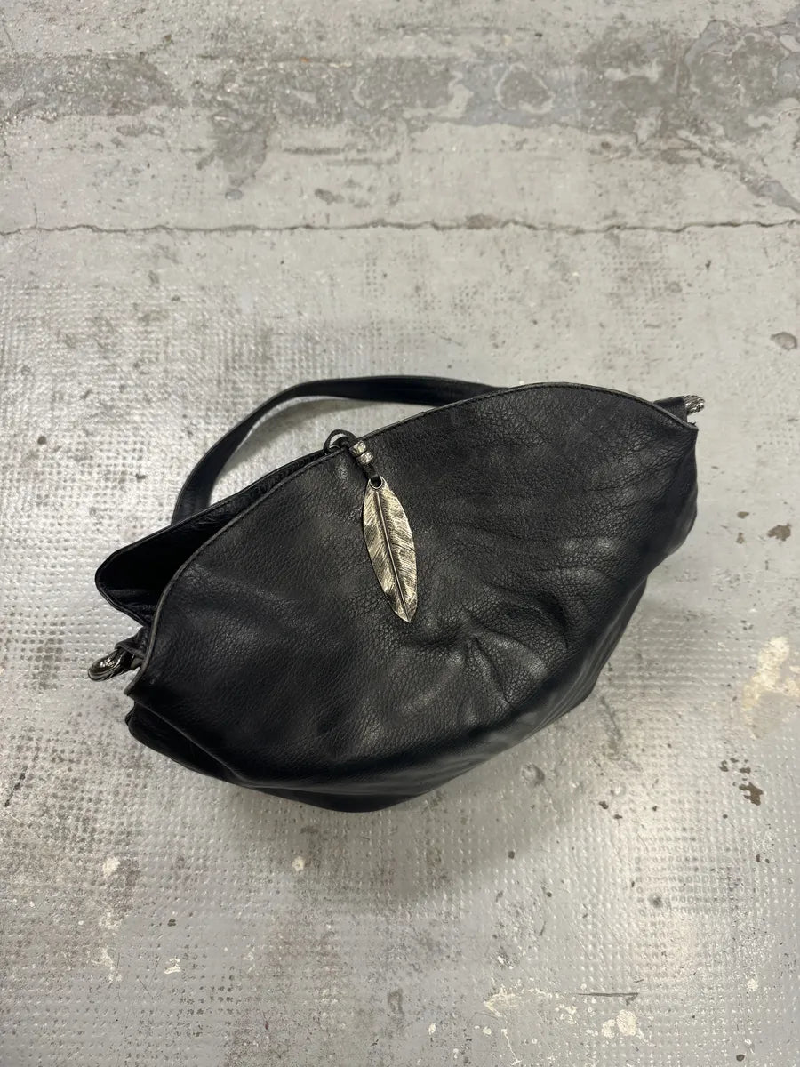 2000s Roberto Cavalli Black Feather Shoulder Bag qcgXxiD 4