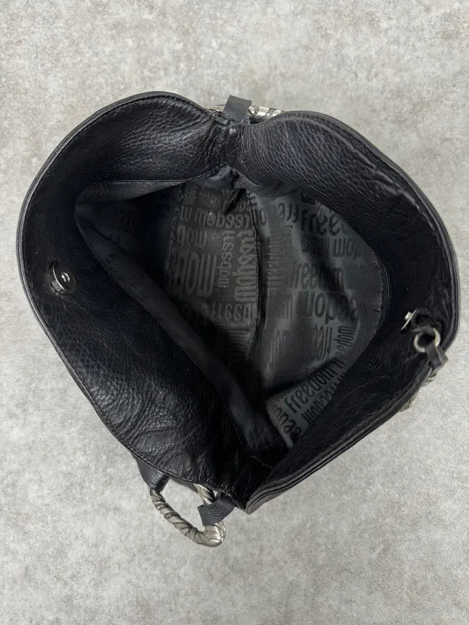 2000s Roberto Cavalli Black Feather Shoulder Bag xZYfUah 10