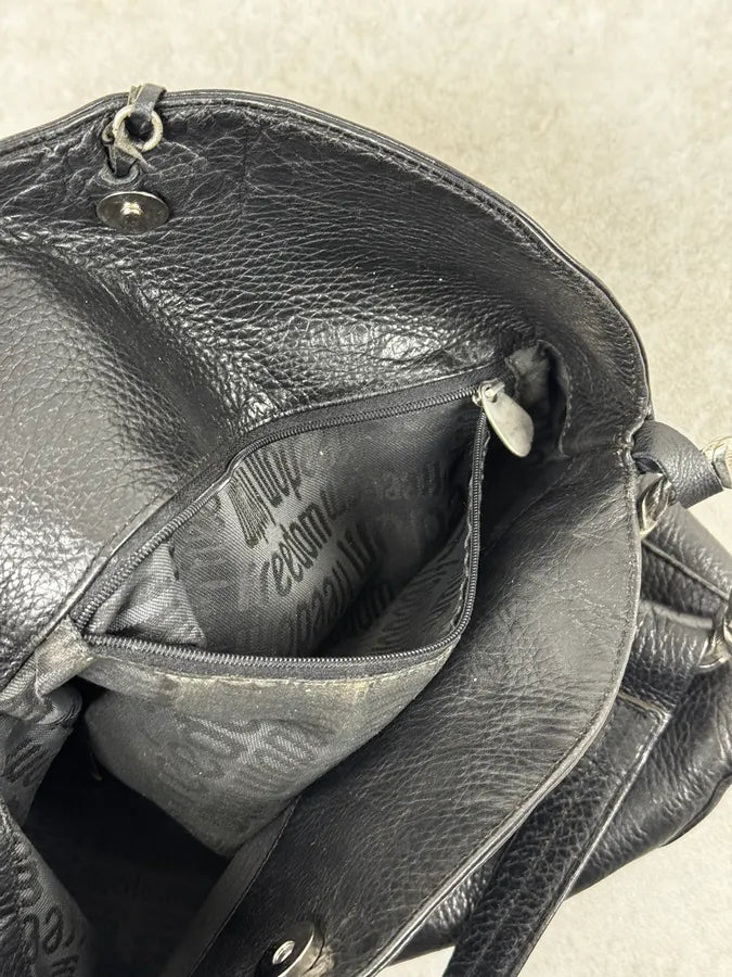 2000s Roberto Cavalli Black Feather Shoulder Bag xZYfUah 11