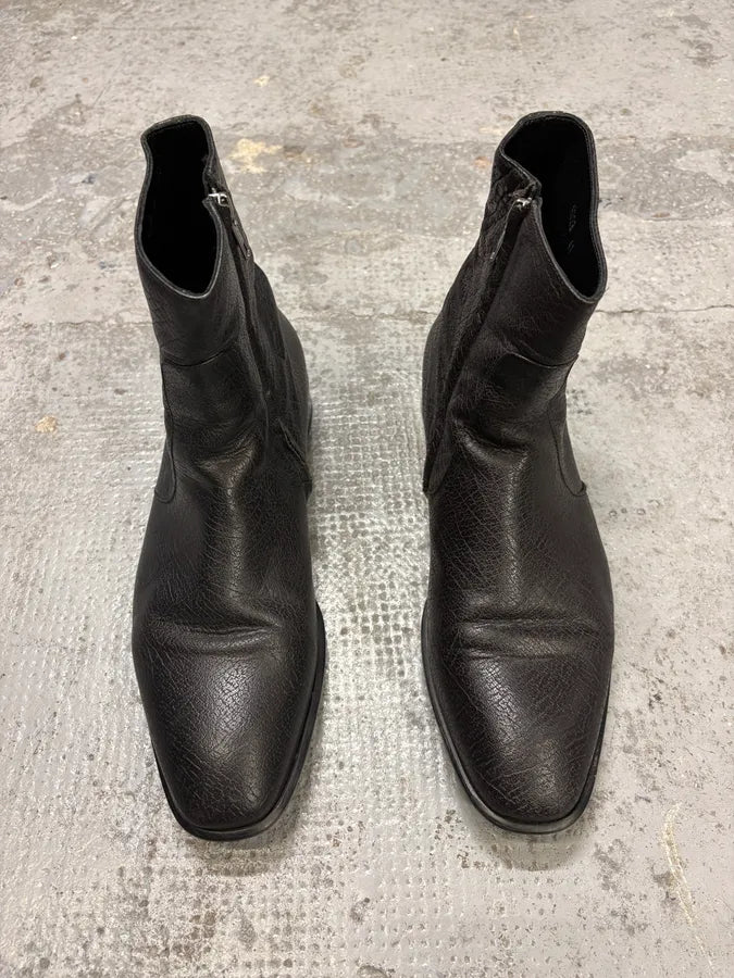 2000s Roberto Cavalli Black Leather Boots aOJRiEi 1