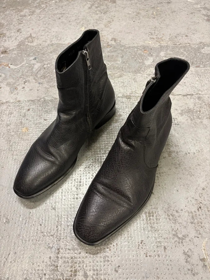2000s Roberto Cavalli Black Leather Boots aOJRiEi 2
