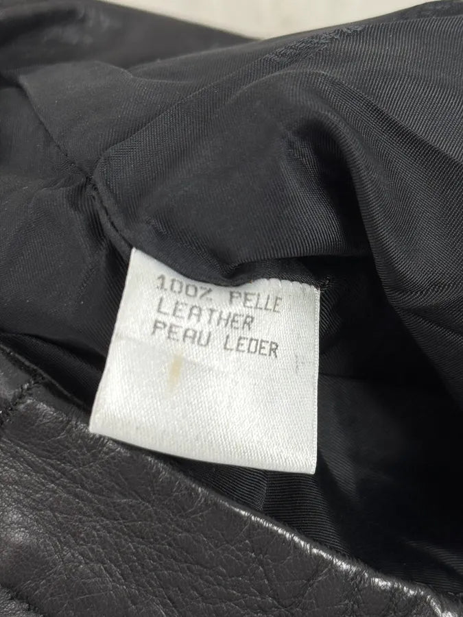2000s Roberto Cavalli Black Leather Distressed Pants DpagAqO 11