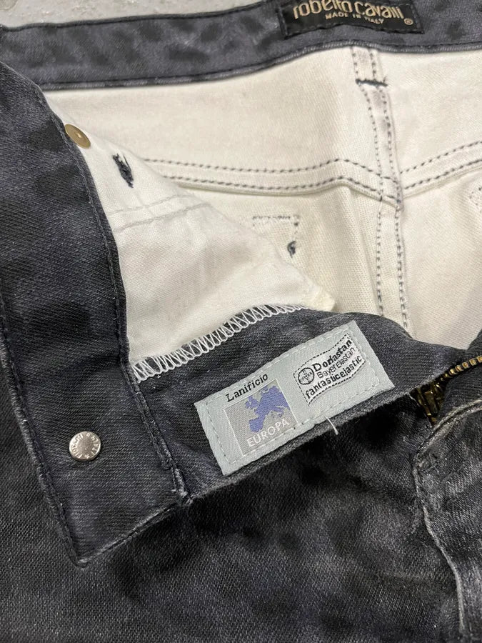 2000s Roberto Cavalli Black Leopard Print Pants nDuBjDC 11