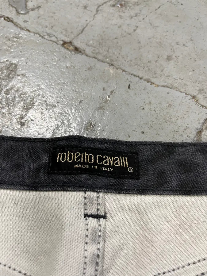 2000s Roberto Cavalli Black Leopard Print Pants nDuBjDC 9