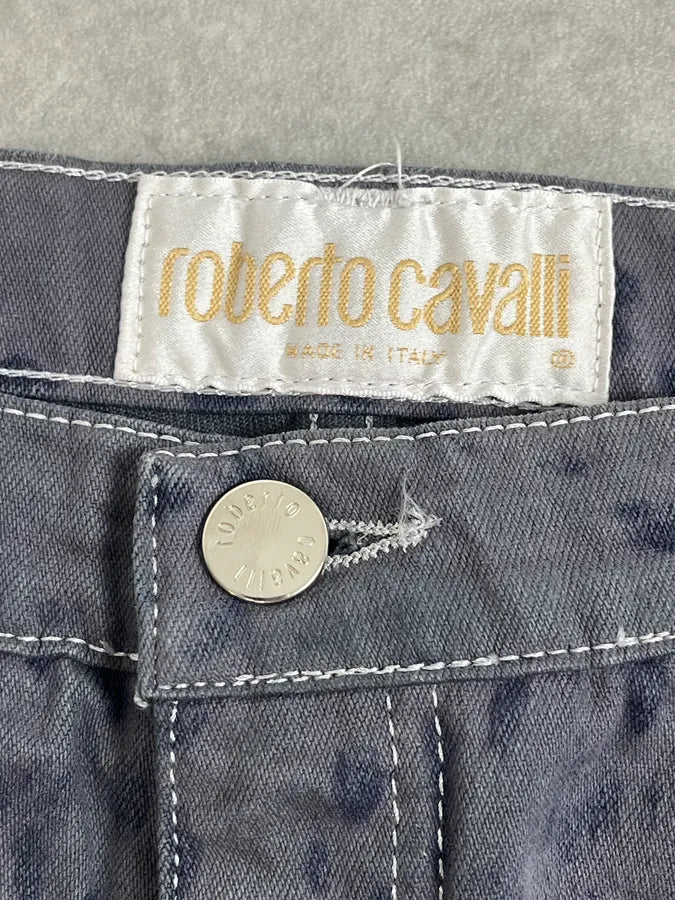 2000s Roberto Cavalli Navy Leopard Wide Pants bvlSpZN 9
