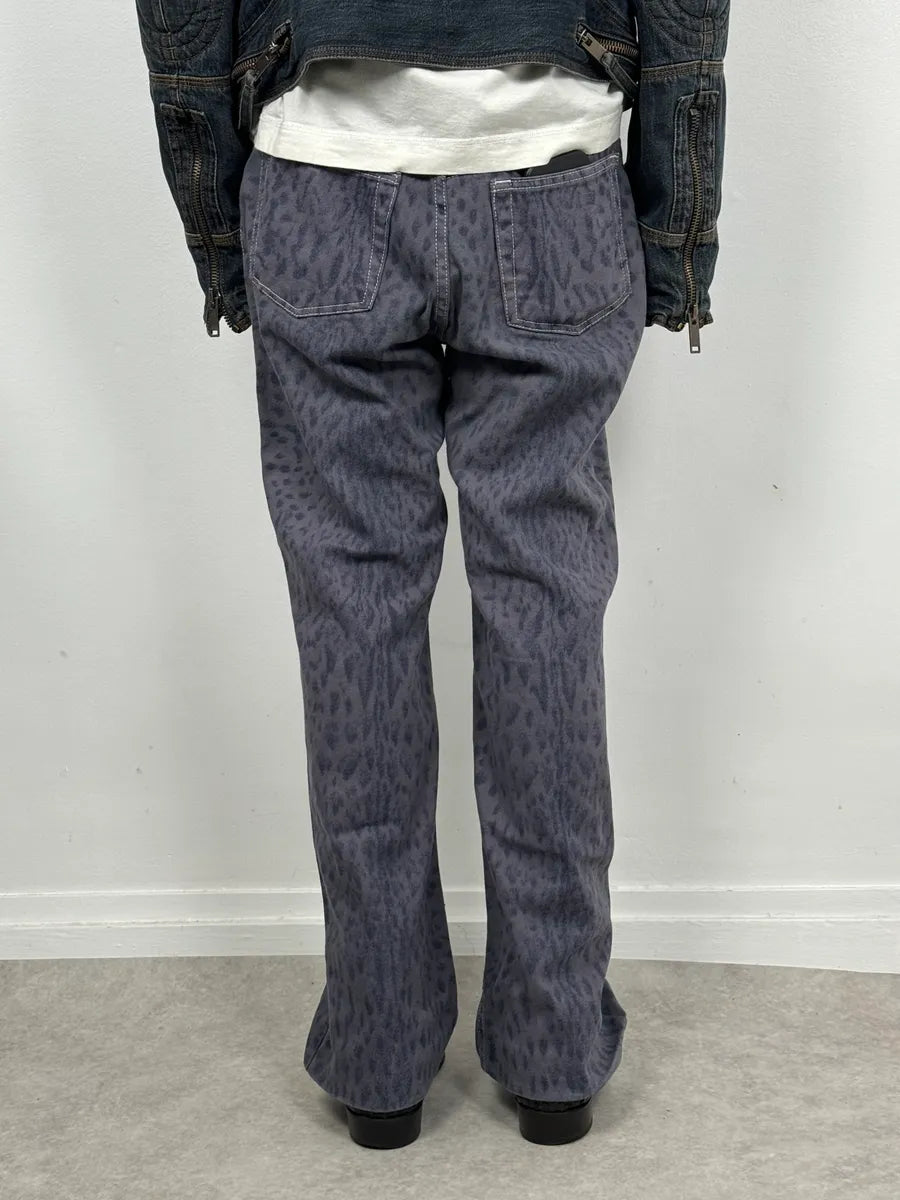 2000s Roberto Cavalli Navy Leopard Wide Pants bvlSpZN 3