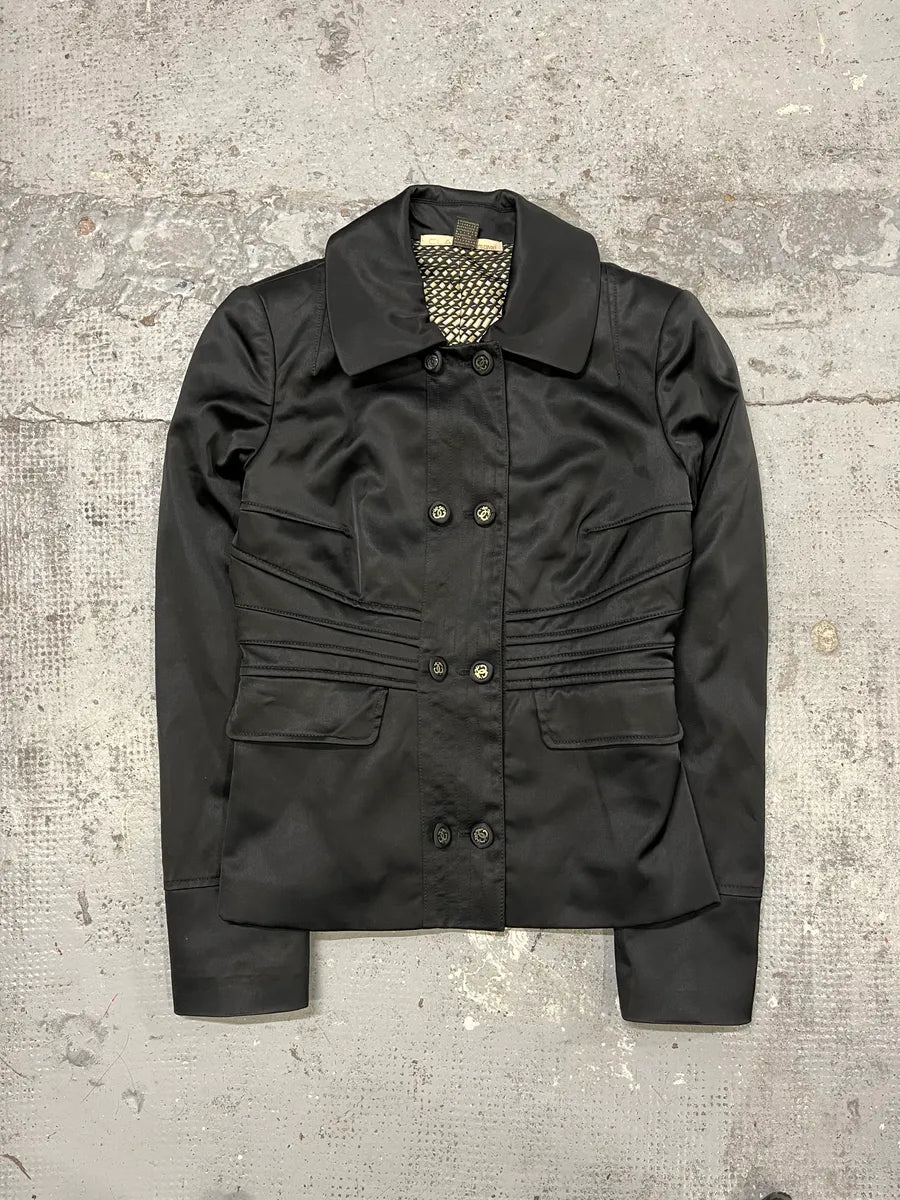 2000s Roberto Cavalli Black Officier Buttoned Jacket wdhoxDv 0