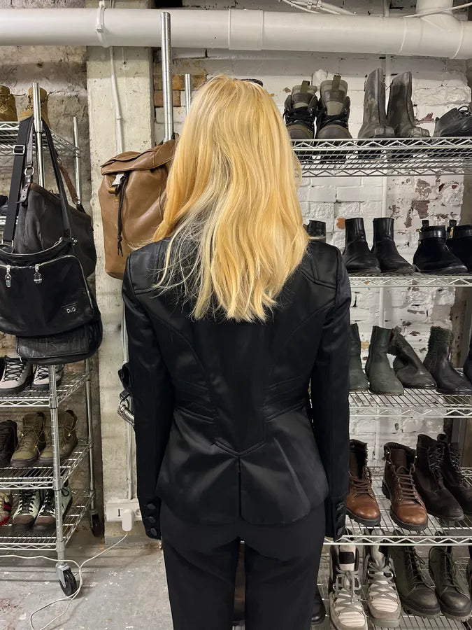 2000s Roberto Cavalli Black Officier Buttoned Jacket wdhoxDv 2