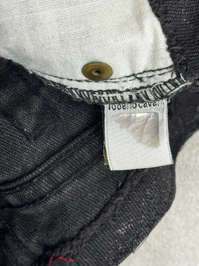 2000s Roberto Cavalli Black & Gold Paisley Pattern Jeans OpUikwz 13