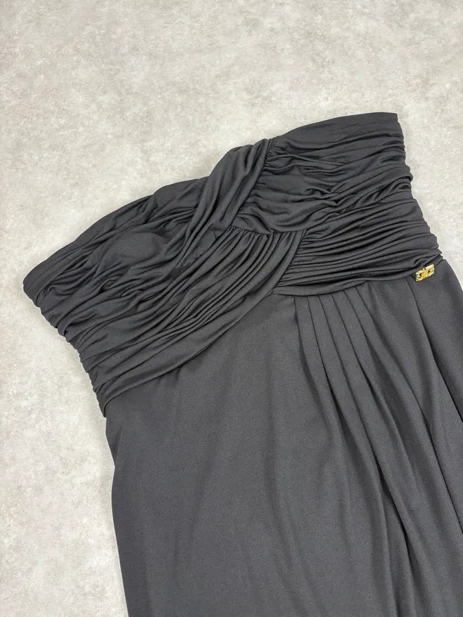 2000s Roberto Cavalli Black Pleats Dress rxzAZEw 2