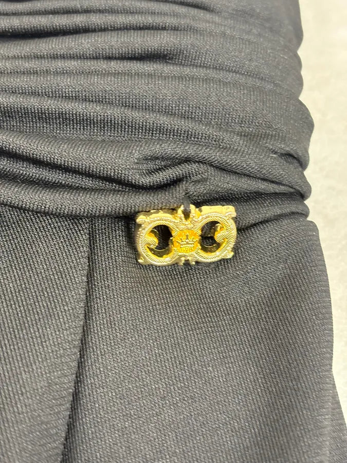 2000s Roberto Cavalli Black Pleats Dress rxzAZEw 4