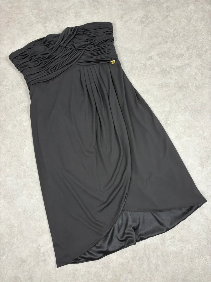 2000s Roberto Cavalli Black Pleats Dress rxzAZEw 1