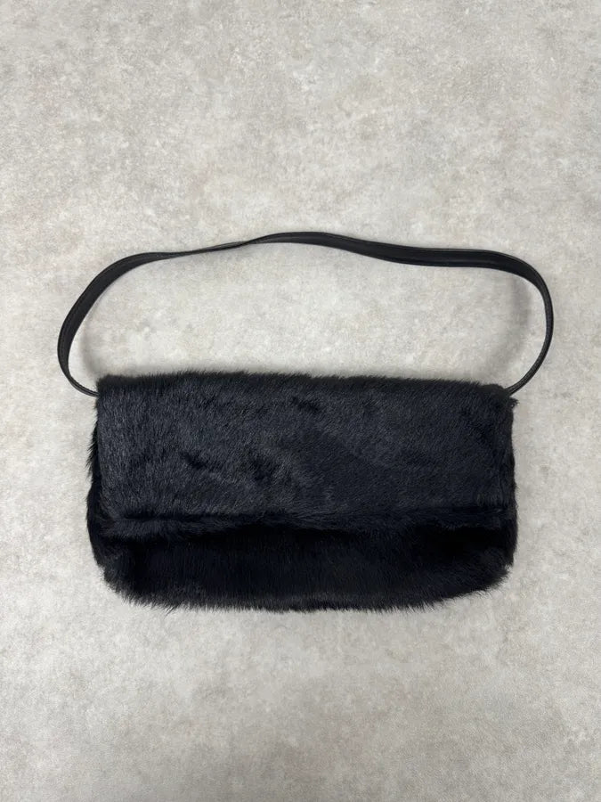 2000s Roberto Cavalli Black Pony Hair Fur Leather Handle Bag qDnoAMl 0