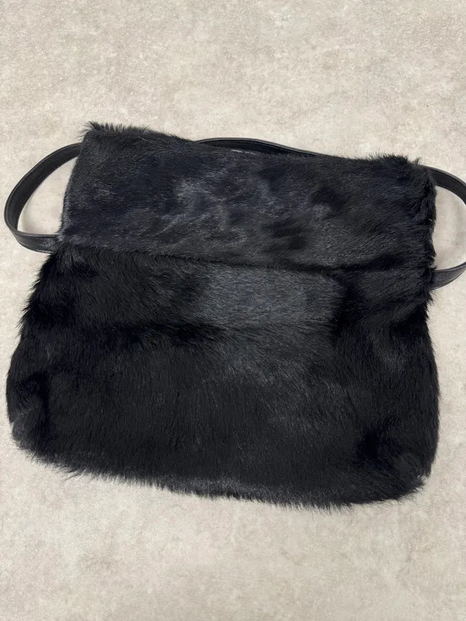 2000s Roberto Cavalli Black Pony Hair Fur Leather Handle Bag qDnoAMl 2