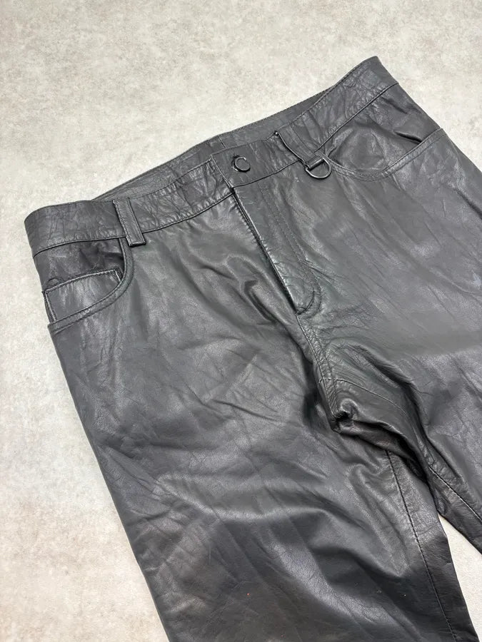 AW2006 Roberto Cavalli Black Premium Rocker Leather Pants aFDkybQ 5