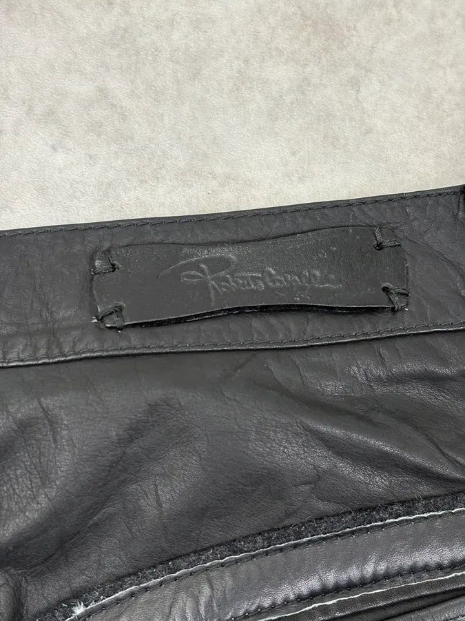 AW2006 Roberto Cavalli Black Premium Rocker Leather Pants aFDkybQ 10