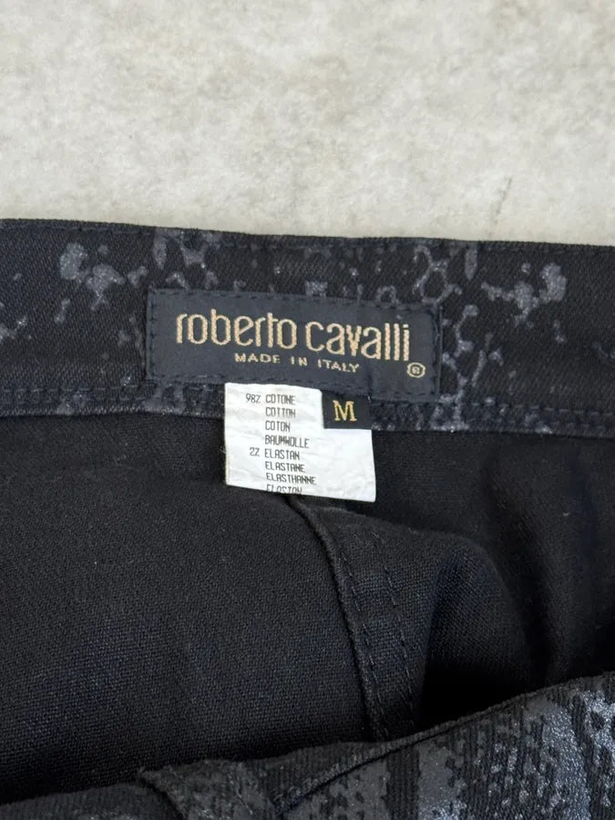 2000s Roberto Cavalli Black Python Print Skirt ZDMwDaO 10