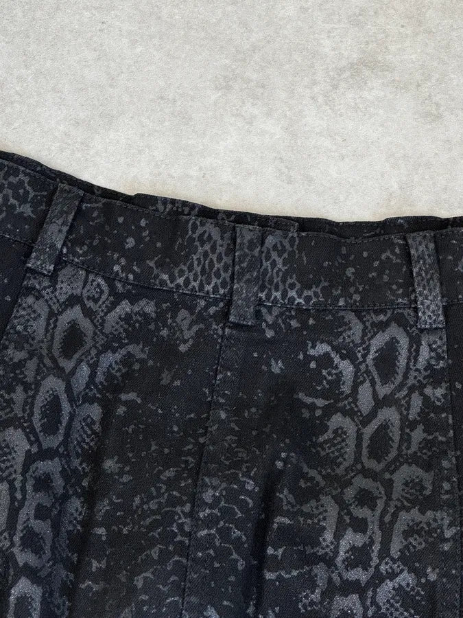 2000s Roberto Cavalli Black Python Print Skirt ZDMwDaO 8