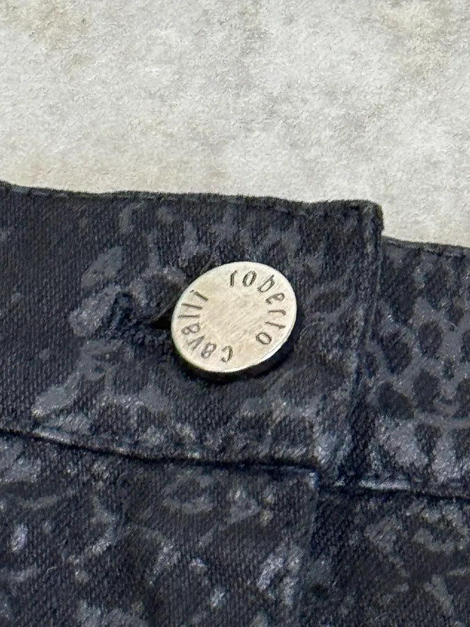 2000s Roberto Cavalli Black Python Print Skirt ZDMwDaO 9
