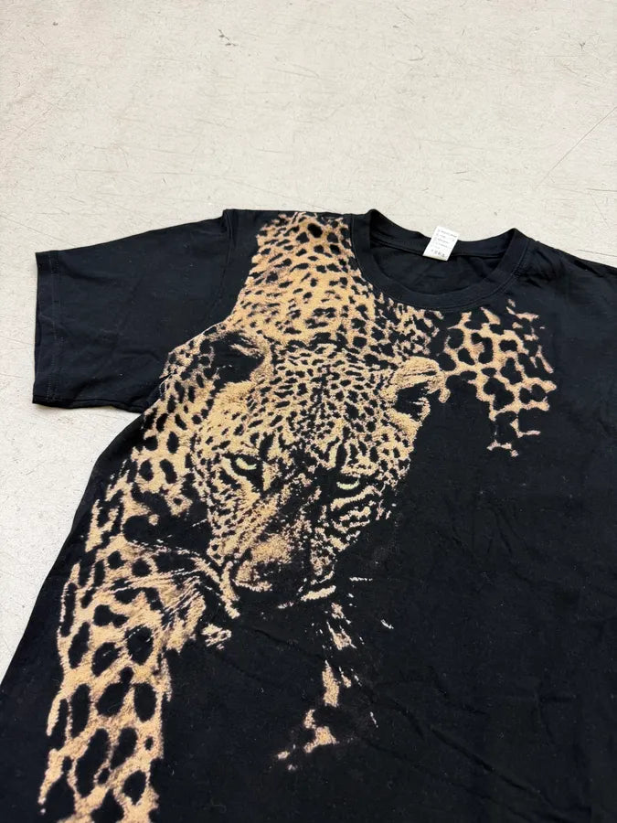 2000s Roberto Cavalli Black Sample Leopard T-Shirt vuGDpPx 7