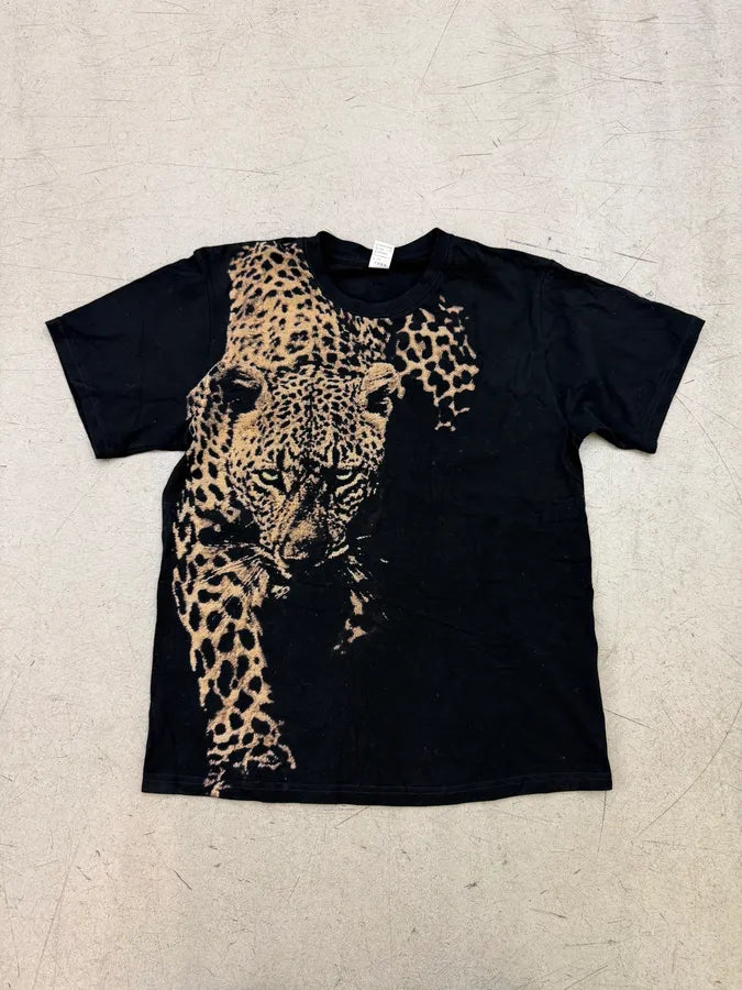 2000s Roberto Cavalli Black Sample Leopard T-Shirt vuGDpPx 8