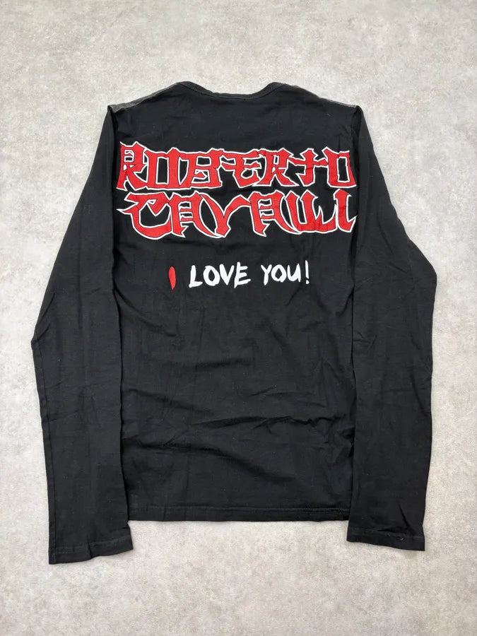 2000s Roberto Cavalli Black Samurai Longsleeve T-Shirt  FAFPdtX 5