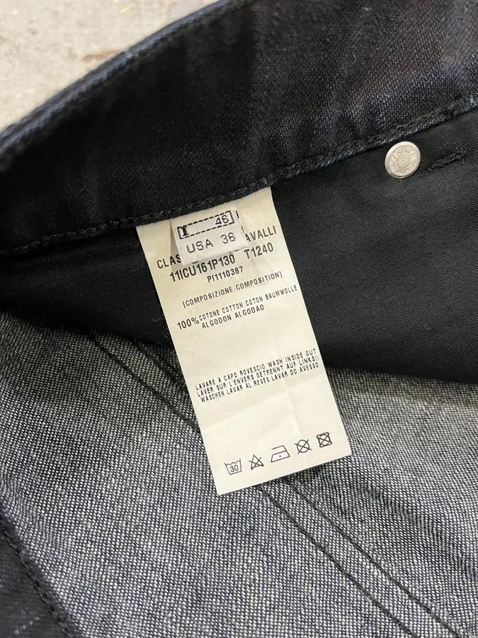 2000s Roberto Cavalli Black Slim Denim Brut Jeans (S/M) RbAcFAh 11