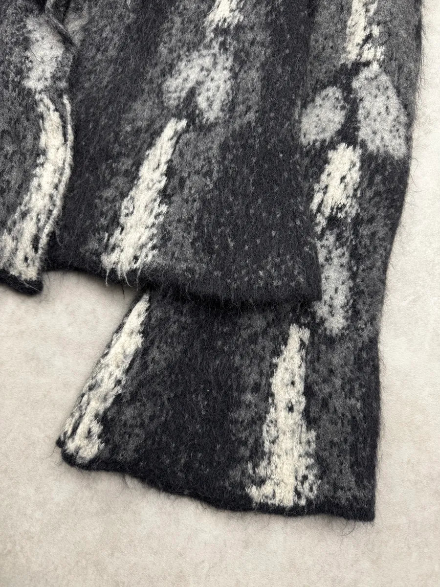 2000s Roberto Cavalli Black & White Wool Cardigan Jacket ZbGvSub 8