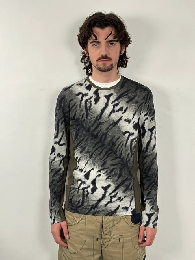 2000s Roberto Cavalli Black White Zebra Longsleeve T-Shirt hxMQDZC 1