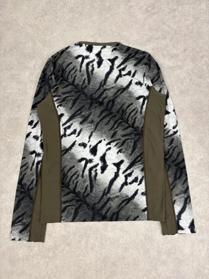 2000s Roberto Cavalli Black White Zebra Longsleeve T-Shirt hxMQDZC 5