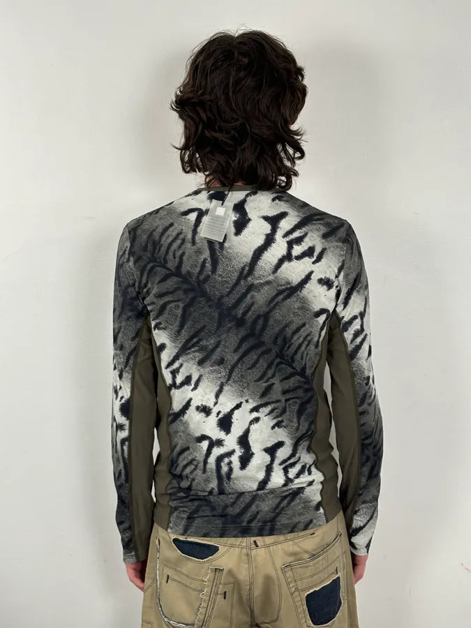 2000s Roberto Cavalli Black White Zebra Longsleeve T-Shirt hxMQDZC 2