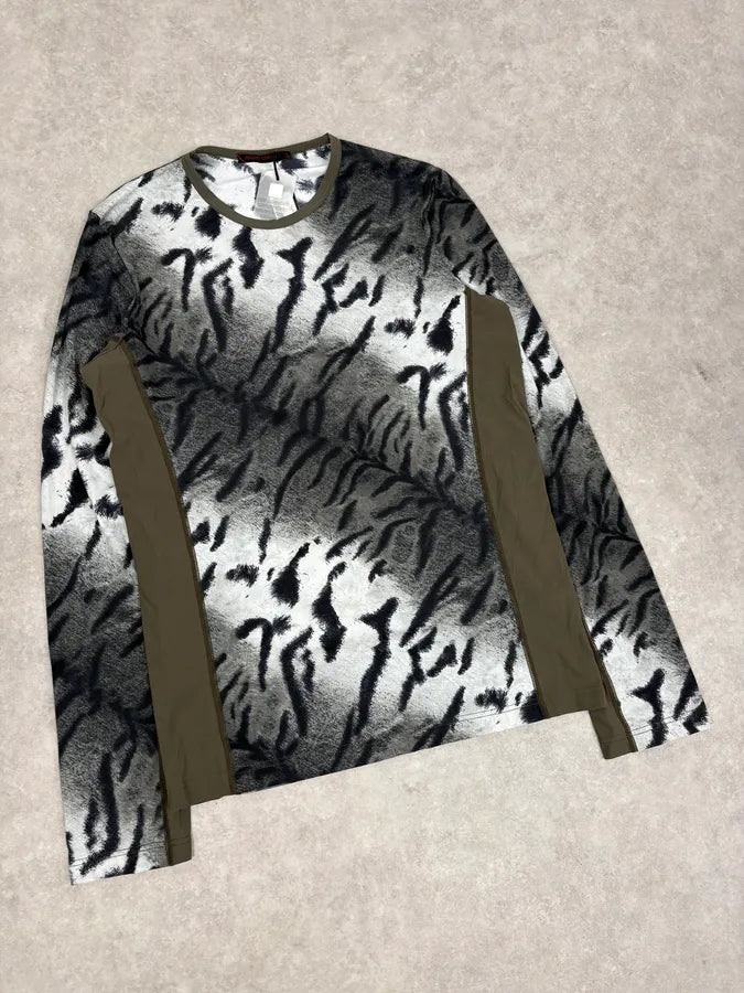 2000s Roberto Cavalli Black White Zebra Longsleeve T-Shirt hxMQDZC 3